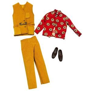 Ken The Suede Scene #1439 Outfit Clothes Fringe Vest Barbie Doll VTG 1971 MINT